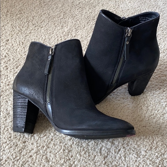 MIA Shoes - Mia Maddock Black Leather Booties